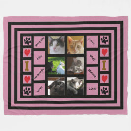 Manta Polar Collage de Fotos Personalizable/Estilo Instagram R