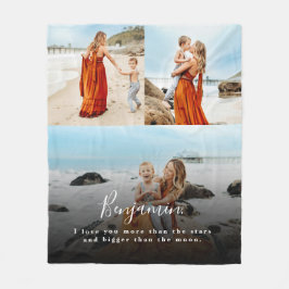 Manta Polar Collage de fotos personalizado ama a tu novia