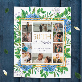 Manta Polar Collage de fotos Personalizado de 50 Aniversario d