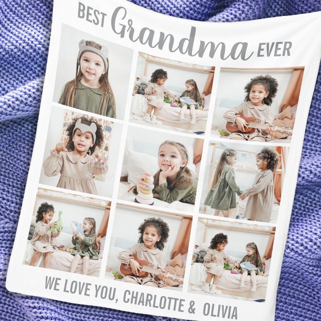 Manta Polar Collage de fotos Personalizado de Abuela 9 (Subido por el creador)