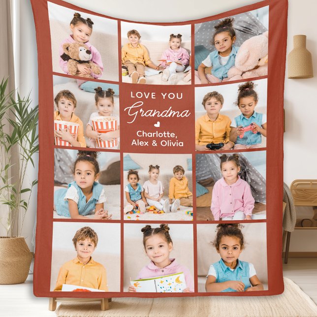 Manta Polar Collage de fotos Personalizado de la Abuela Terrac (Subido por el creador)