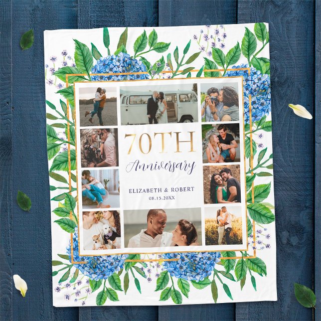 Manta Polar Collage de fotos Personalizado de los 70 Aniversar (Subido por el creador)