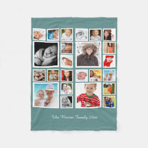 Manta Polar Collage de fotos Personalizado DIY personalizado ú