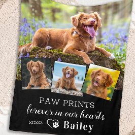 Manta Polar Collage de fotos personalizado en homenaje al perr