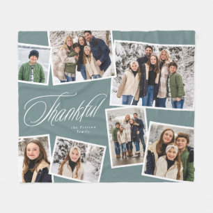 Manta Polar Collage de fotos personalizado familia agradecida 