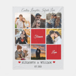 Manta Polar Collage de fotos personalizado - Regalo romántico