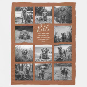 Manta Polar Collage de fotos personalizado TerraCotta