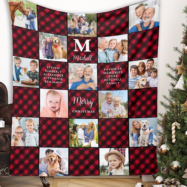 Manta Polar Collage de fotos Plaid Patchwork Personalized Cosy (Subido por el creador)