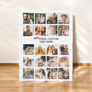 Manta Polar Collage de fotos simple 20 imagen personalizada