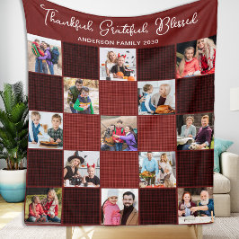 Manta Polar Collage de fotos único de 13 toques tostado de oto