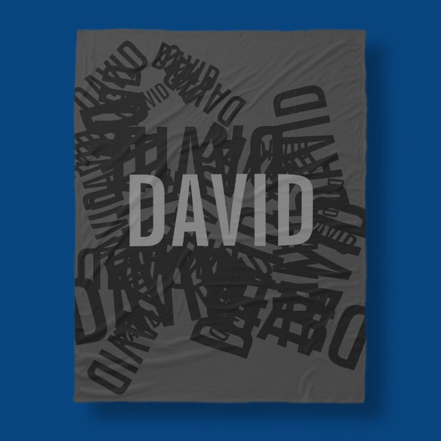 Manta Polar Collage de nombres modernos de Guay en negro y gri (Subido por el creador)