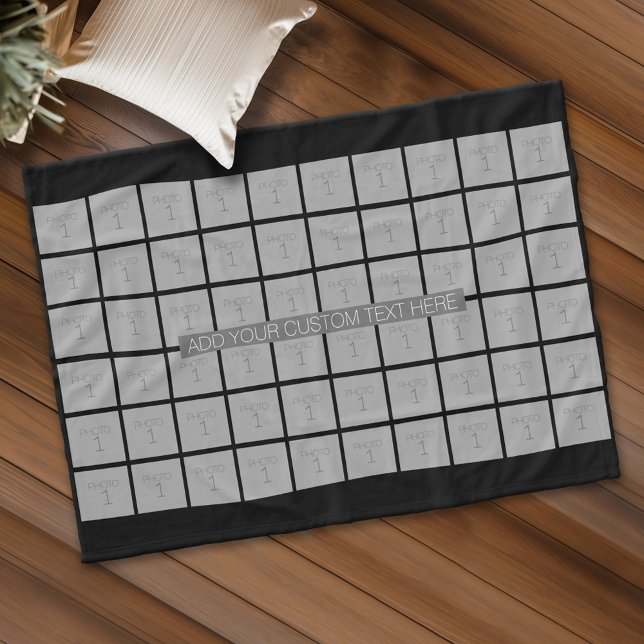 Manta Polar Collage de plantillas de fotos de 60 - Puede edita (Custom Fleece Blanket - Add Photos and Text)
