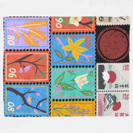 Manta Polar Collage de sellos al azar de la obra maestra falsa