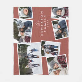 Manta Polar Collage familiar 7 foto simple terracota moderna