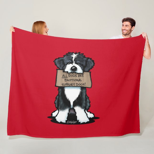 Manta Polar Collie con barba con Rótulo (In situ)