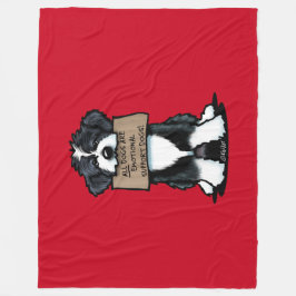 Manta Polar Collie con barba con Rótulo