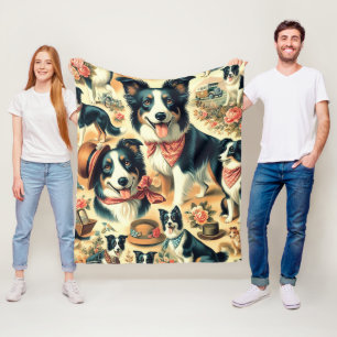 Manta Polar Collie de borde suave sin soldadura
