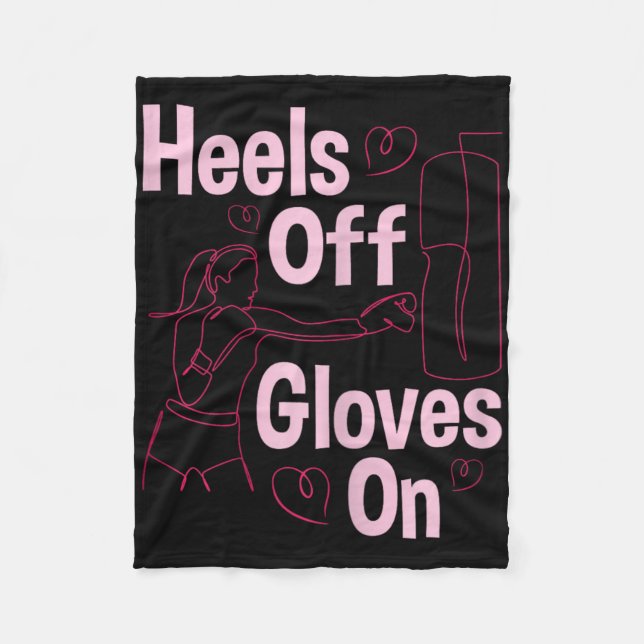 Manta Polar Coloca los guantes - Boxing Kickboxing Kickboxer (Anverso)