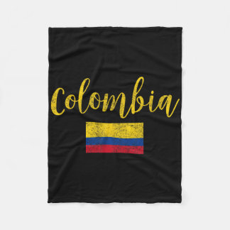 Manta Polar Colombia Bandera Colombiana Vintage