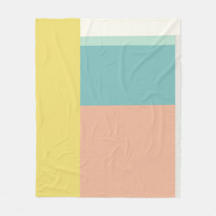 Manta Polar Color Block Art in Retro Beach Pastel Colores