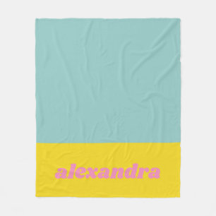 Manta Polar Color Block Personalizado de Colores Pastel Brilla