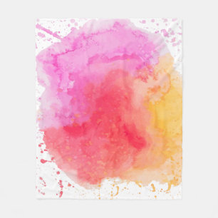 Manta Polar Color de agua rosa naranja rojo nublado