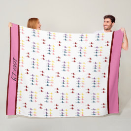 Manta Polar Color del patrón flamenco