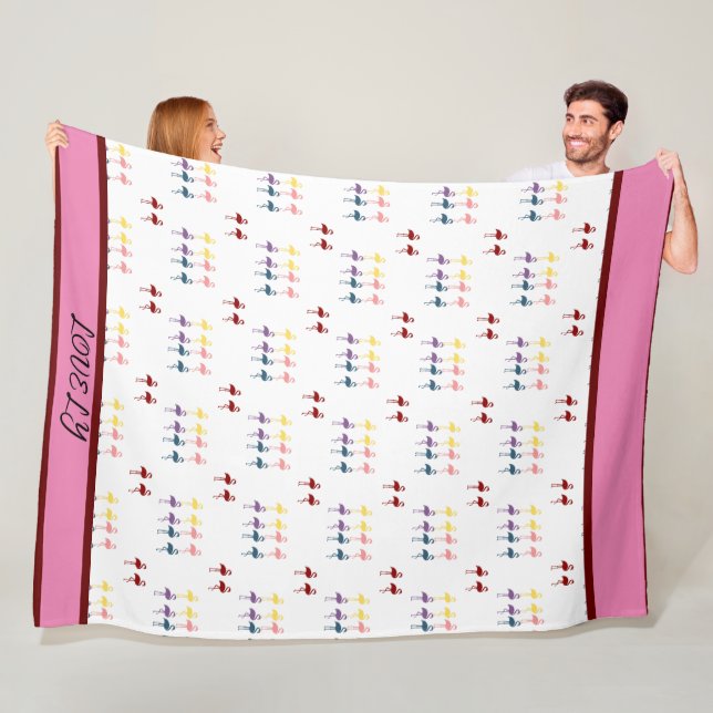 Manta Polar Color del patrón flamenco (In situ)