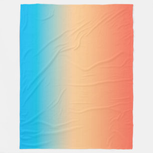 Manta Polar Color gris oscuro degradado de color azul beige su