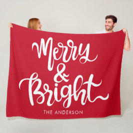 Manta Polar Color rojo y blanco moro y nombre personalizado br