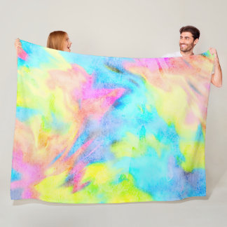 Manta Polar Color rosa azul amarillo amarillo tinte