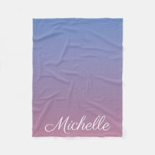 Manta Polar Color rosa pálido y gris azul