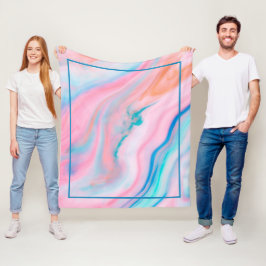 Manta Polar Colora pastel agre de piedra de mármol