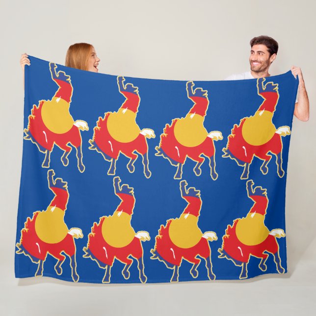 Manta Polar Colorado Bucking Bronco Cowboy (In situ)