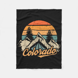 Manta Polar Colorado - Montañas Retro Vintage Naturaleza Sende