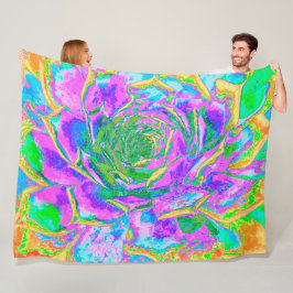 Manta Polar Colores arcoiris Fiesta Suculento Sedum Rosette