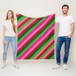 Manta Polar Colores contemporáneos rayas de Navidad 