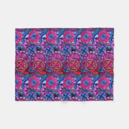 Manta Polar Colores de arcoiris de color acuático Mandala