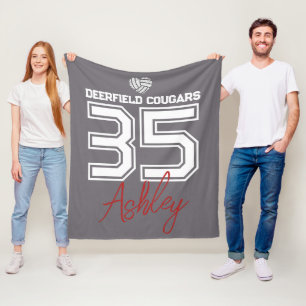 Manta Polar Colores de la Escuela del Jugador de Voleibol Pers