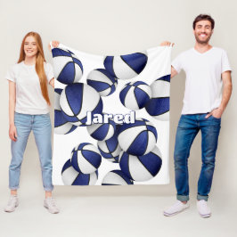 Manta Polar colores del equipo de baloncesto azul niños decora
