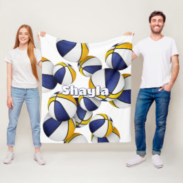 Manta Polar colores del equipo de baloncesto de oro azul decor