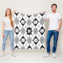 Manta Polar colores del equipo de voleibol gris negro