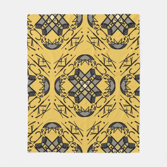 Manta Polar Colores del equipo. Negro y oro (Anverso)