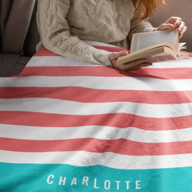 Manta Polar Colores editables con franjas blancas Añadir nombr (Subido por el creador)