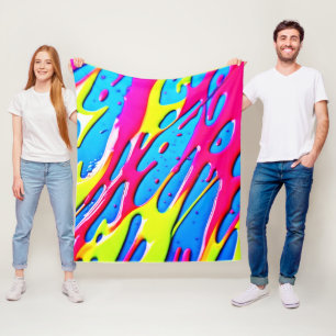 Manta Polar Colores fluidos: Obra maestra de resumen de goteo