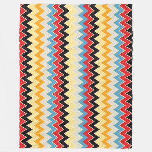 Manta Polar Colores Líneas Zigzag