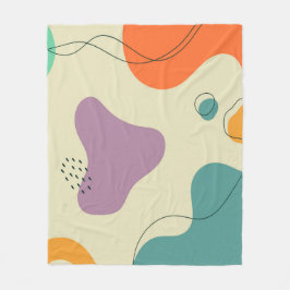 Manta Polar Colores pasteles formas abstractas fondo moderno