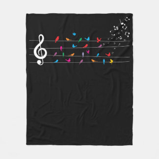 Manta Polar Colorful Birds Musical Notes Nature Music