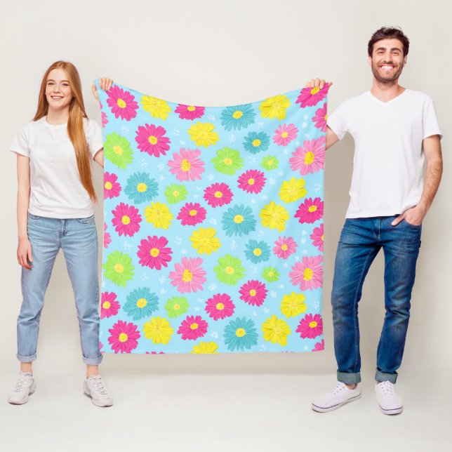 Manta Polar Colorful Daisies (In situ)