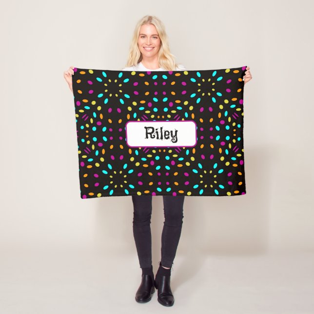 Manta Polar Colorful retro dots 80s inspired black (In situ)